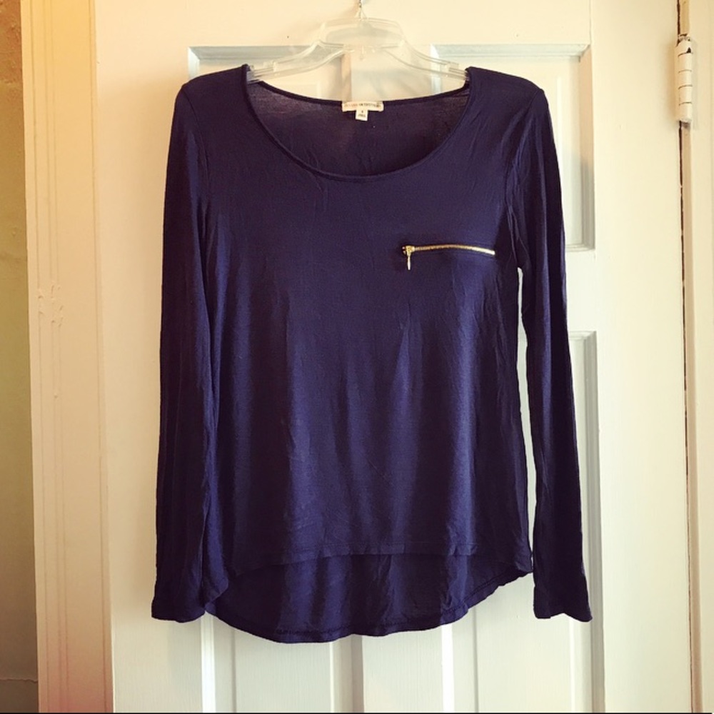 Navy Blue Long Sleeve Shirt